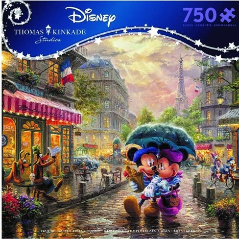 Kinkade - Mickey And Minnie In Paris 750Pc 3 Kinkade - Mickey And Minnie In Paris 750Pc