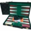 18Inch Green Checkered Vinyl Backgammon -GAMES WORLD Sales 18GreenCheckeredVinylBackgammon