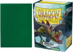 63x88 Green MATTE Sleeves - Dragon Shield - Box 100