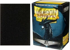 63x88 Jet MATTE Sleeves - Dragon Shield - Box 100
