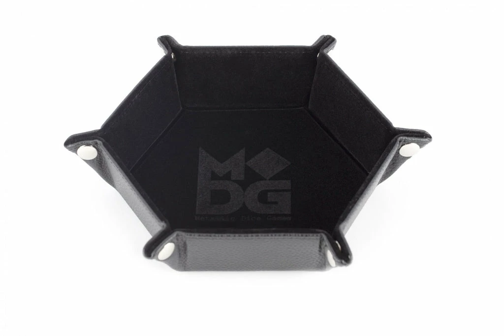 MDG Hexagon Fold Up Dice Tray - Black 3 MDG Hexagon Fold Up Dice Tray - Black