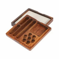 Bamboo Wood Dice Box And Dice Tray - Games World Dice