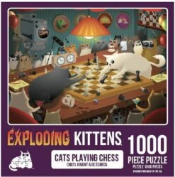Cats Playing Chess 1000pc - Exploding Kittens