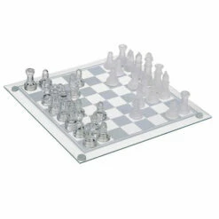 Chess Set Glass 35 X 35 Cm