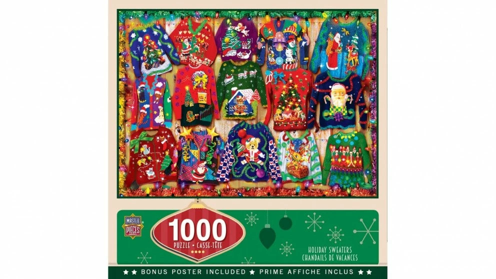 Holiday Sweaters 1000 Pieces Masterpieces Puzzle 3 Holiday Sweaters 1000 Pieces Masterpieces Puzzle