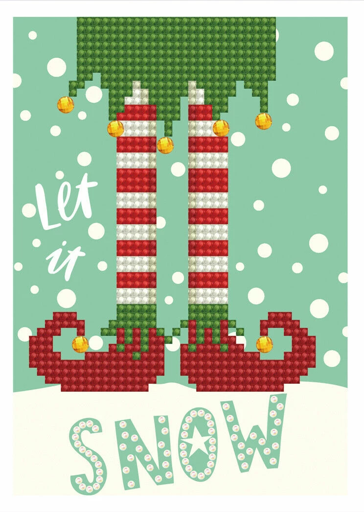 Diamond Dotz Let It Snow Greeting Card - DDOTZ 3 Diamond Dotz Let It Snow Greeting Card - DDOTZ