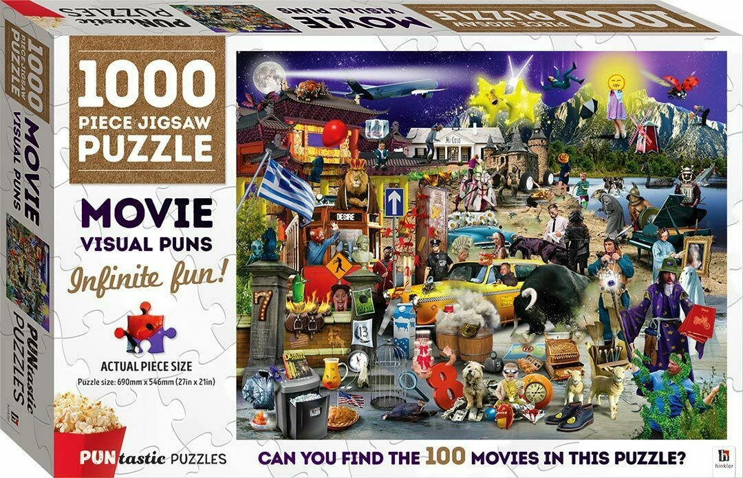 Movies- Puntastic Puzzles 1000pc 3 Movies- Puntastic Puzzles 1000pc