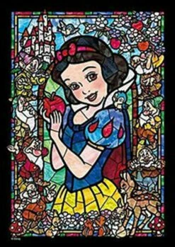 Snow White And The Seven Dwarfs Stained Glass Puzzle 266 Pieces - Tenyo Puzzle Disney