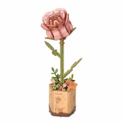Pink Rose - Wood Bloom - ROBOTIME