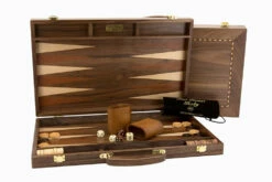 Backgammon- Dal Rossi- Dal Backgammon Walnut With Handle, 18inch