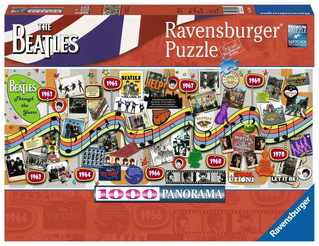 Ravensburger Beatles Through The Years 1000pc Pan - NEW 2019 3 Ravensburger Beatles Through The Years 1000pc Pan - NEW 2019