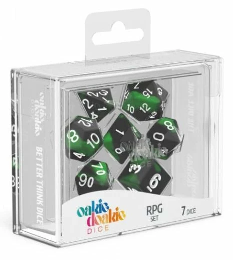Biohazard (7) - Glow In The Dark - Oakie Doakie Dice RPG Set 3 Biohazard (7) - Glow In The Dark - Oakie Doakie Dice RPG Set