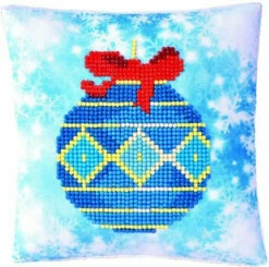 Diamond Dotz BLUE BAUBLE PILLOW - DDOTZ