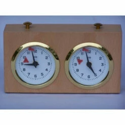 Analog Chess Clock Birch Wood