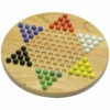Chinese Checkers, Wood With Marbles