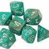 CHX27403 Marble Polyhedral OXI-CP Wh 7-Die Set Chessex -GAMES WORLD Sales chx27403 marble polyhedral oxi cp wh 7 die set chessex