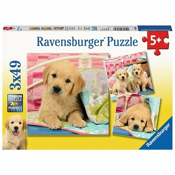 Ravensburger Cute Puppy Dogs Puzzle 3x49pc 3 Ravensburger Cute Puppy Dogs Puzzle 3x49pc