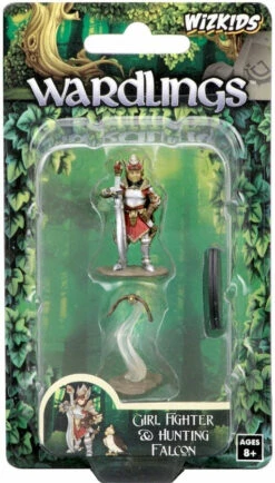 Wizkids Girl Fighter HuntingFalcon - Wardlings - Pre-Painted Miniatures