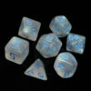 Glacial Moonstone With Blue - Die Hard Dice Polymer RPG Polyhedral Set