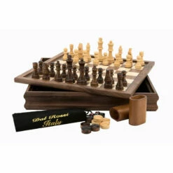 L2051DR - Chess, Checkers, And Backgammon Dal Rossi SET