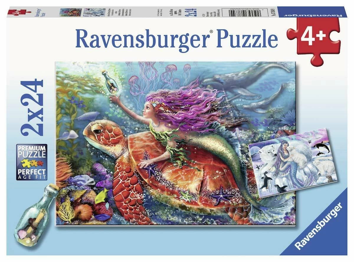 Ravensburger Mermaid Adventures Puzzle 2x24pc 3 Ravensburger Mermaid Adventures Puzzle 2x24pc