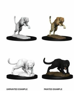 Wizkids Panther & Leopard - D&D Nolzurs Marvelous Unpainted Minis