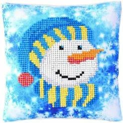 Diamond Dotz SNOWMAN CAP PILLOW - DDOTZ