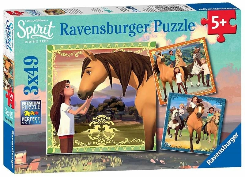 Ravensburger Spirit Adventure On Horses 3x49pc - NEW 2019 3 Ravensburger Spirit Adventure On Horses 3x49pc - NEW 2019